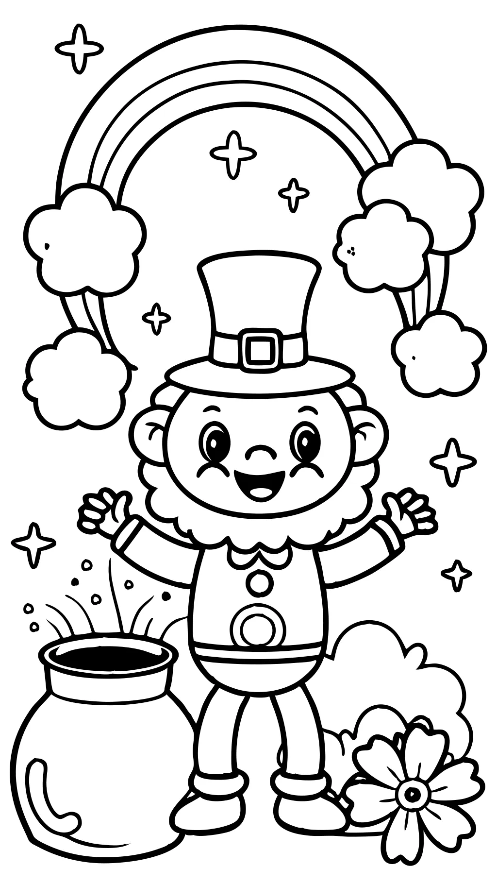 coloriage de la Saint-Patrick Happy